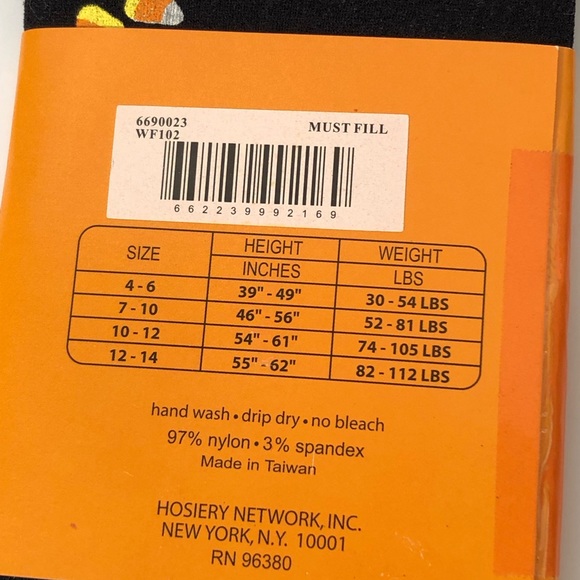 Halloween Black Candy Corn Tights - Picture 5 of 5